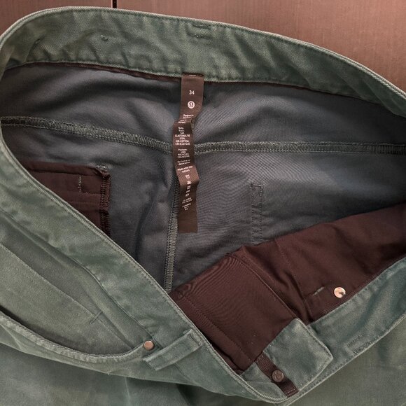 Lululemon ABC Pant Men’s 34x43 Green Utilitech Stretch Abrasion Resistant LM5ABN - Picture 2 of 8